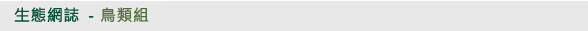 生態網誌 - 鳥類組